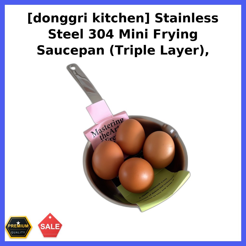 [nhà bếp donggri] Chảo chiên mini inox 304 (Ba lớp), 12cm, 1 cái / Chảo chiên mini Hàn Quốc của jbey