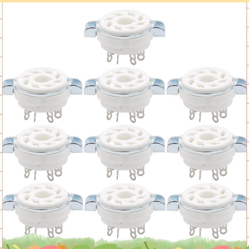 10 Chiếc Khung Xe Gắn 8 Pin K8A Octal Gốm Ống Ổ Cắm Cho KT88 KT66 6SN7 5AR4 GZ34 5881 6V6 5U4G 6550 