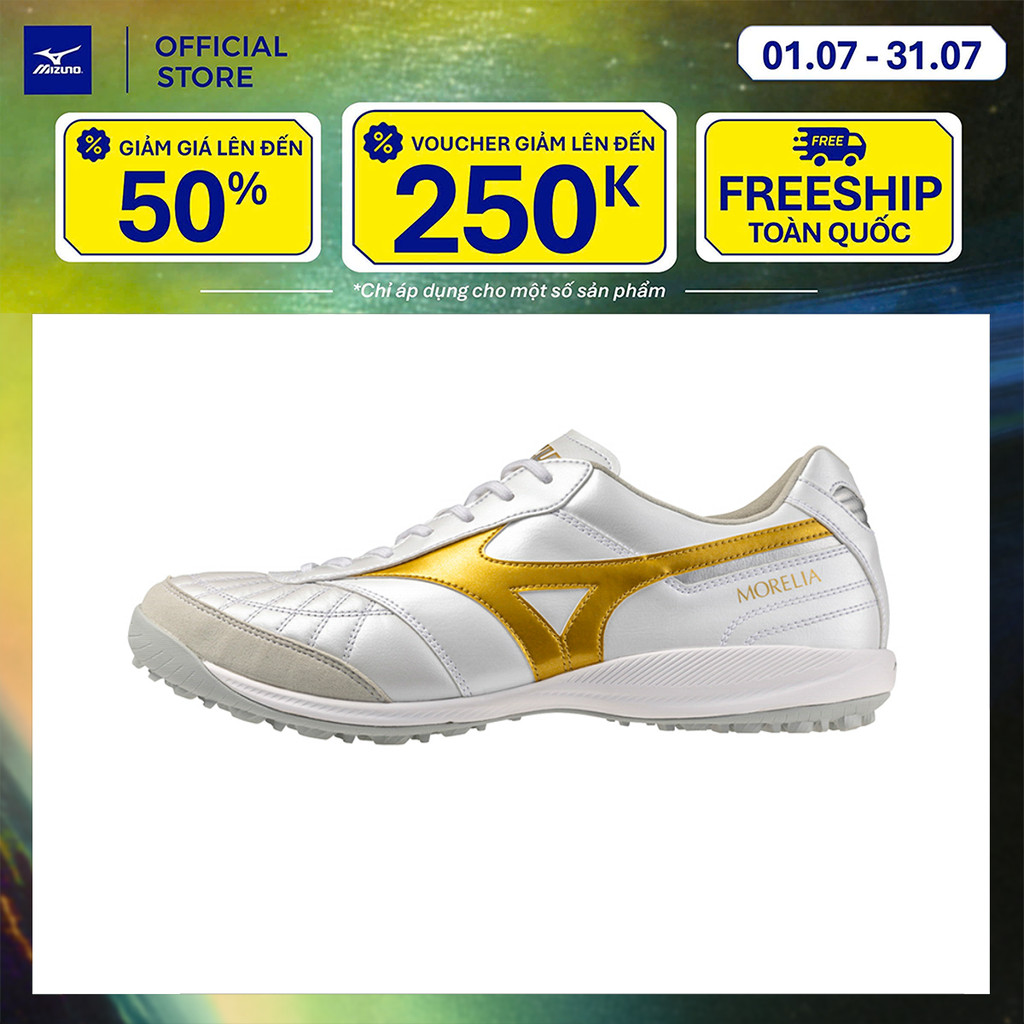 Giày Futsal UNISEX Mizuno MORELIA SALA JAPAN TF - Trắng vàng - Q1GB260250