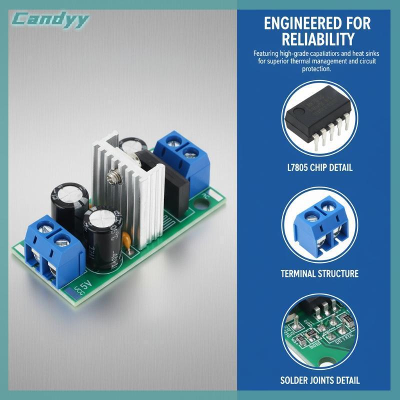 Mô-đun cấp nguồn bước xuống NDY L7805 L7812 5V 12V Bảng điều chỉnh Đầu ra đáng tin cậy để phát triển