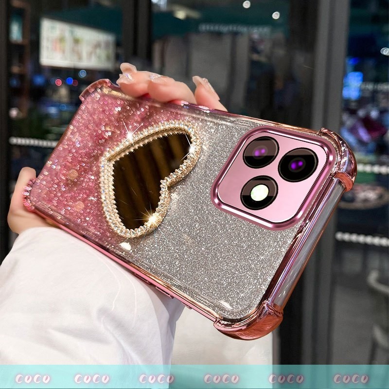 Ốp Lưng Cho OPPO Realme NEO 7 C63 C61 C53 C51 Note 60 50 Vỏ Điện Thoại Chống Sốc 3D Gương Trang Điểm