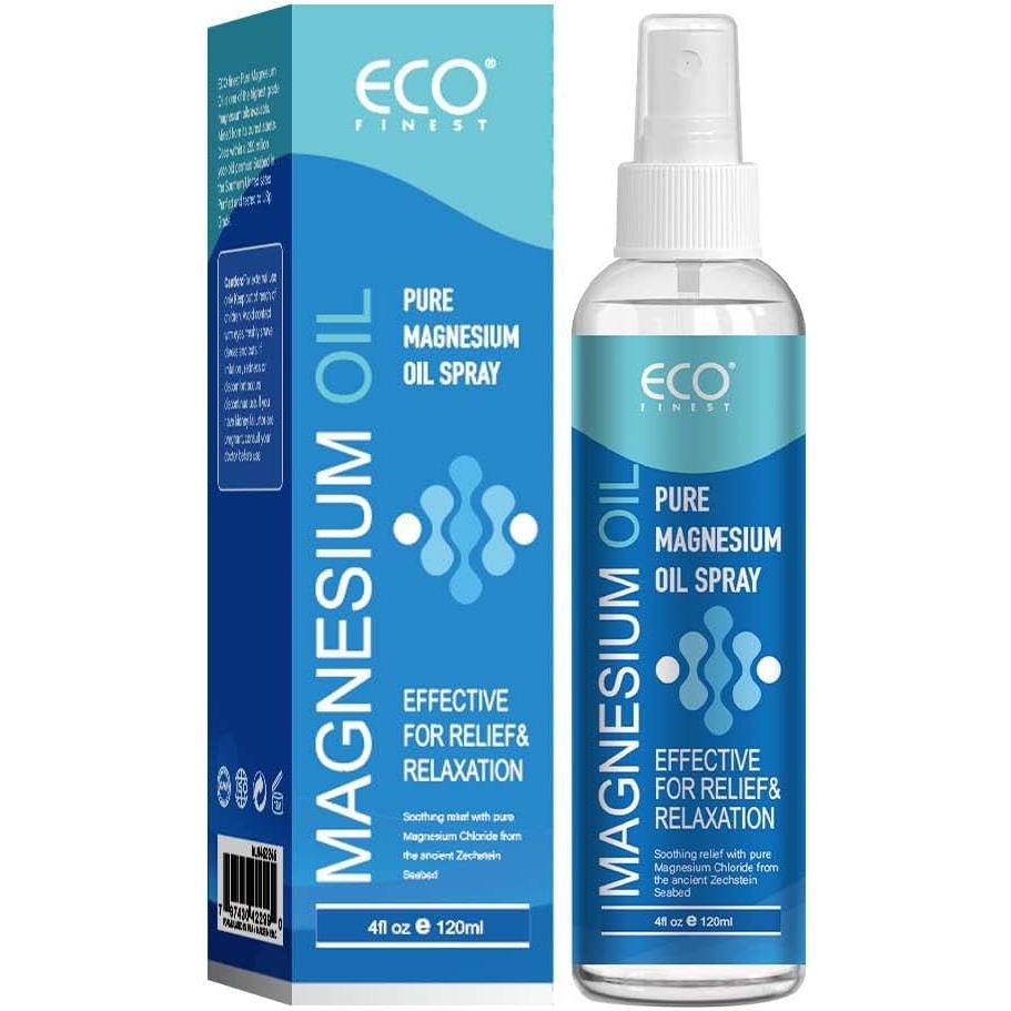 Pure Magnesium Oil Spray, Topical Magnesium Spray Magnesium Oil for Feet, Skin & Body, Easy to Absor