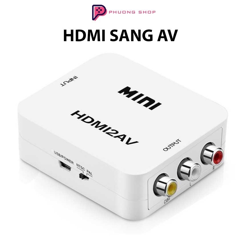 HD01 Bộ Chuyển Đổi HDMI Sang AV - Đầu chuyển HDMI Ra AV -  Adapter HDMI Sang AV - HDMI to AV (SP0001