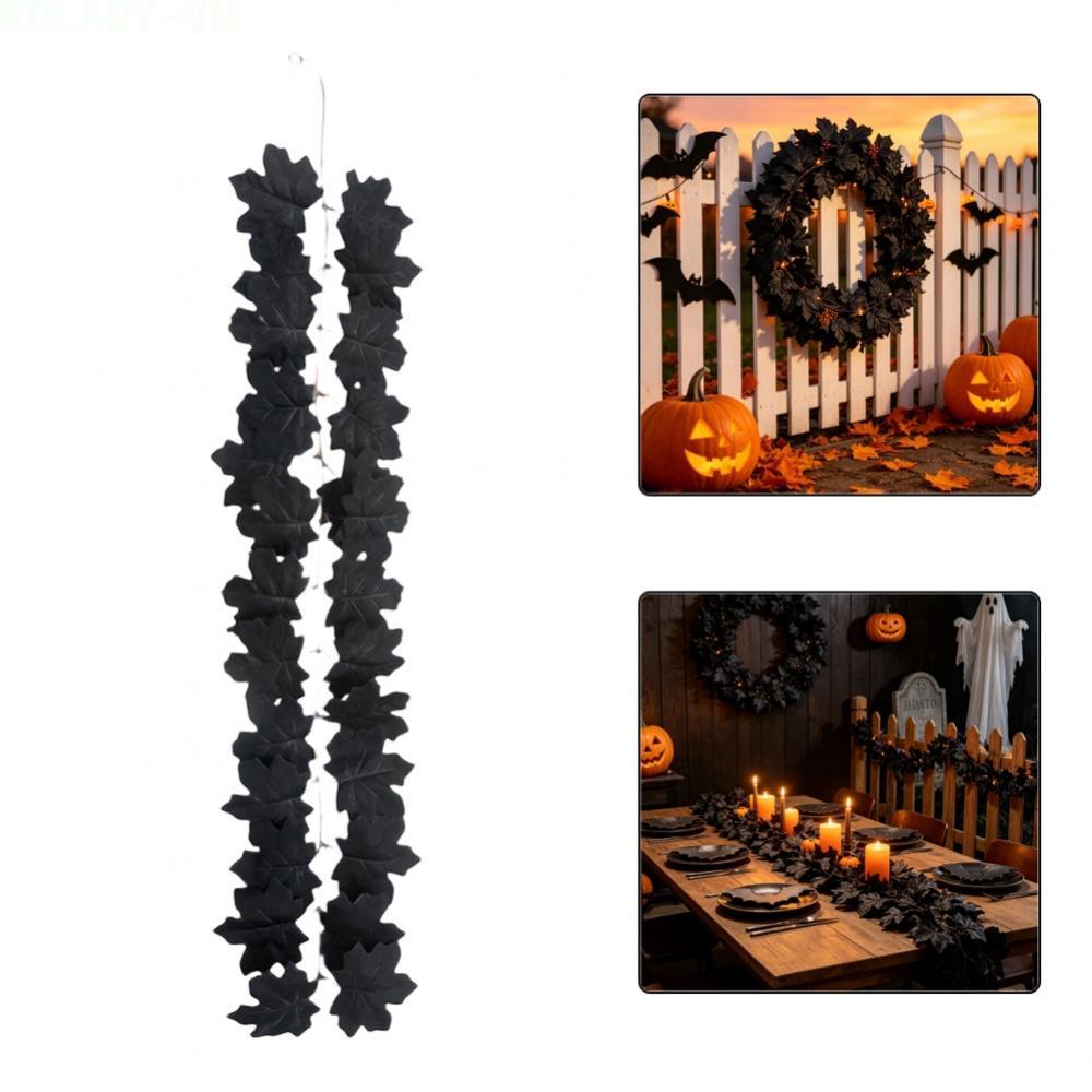 #ROYALLADY#Artificial Maple Leaf Vine Screen Printed Leaves Wind-style Arrangement