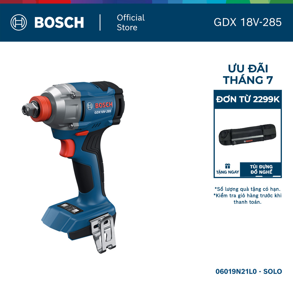 Máy bắt ốc vít dùng pin Bosch GDX 18V-285 (SOLO)