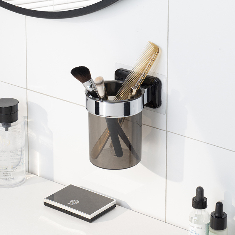 Preferred#No-drill storage rack, movable transparent plastic shelf for kitchen, bathroom, and toilet