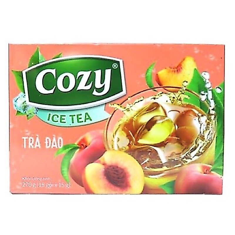 Hộp trà đào hoà tan.cosy 18gói