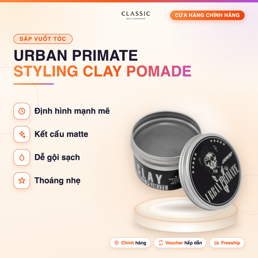 Sáp Urban Primate Styling Clay Pomade