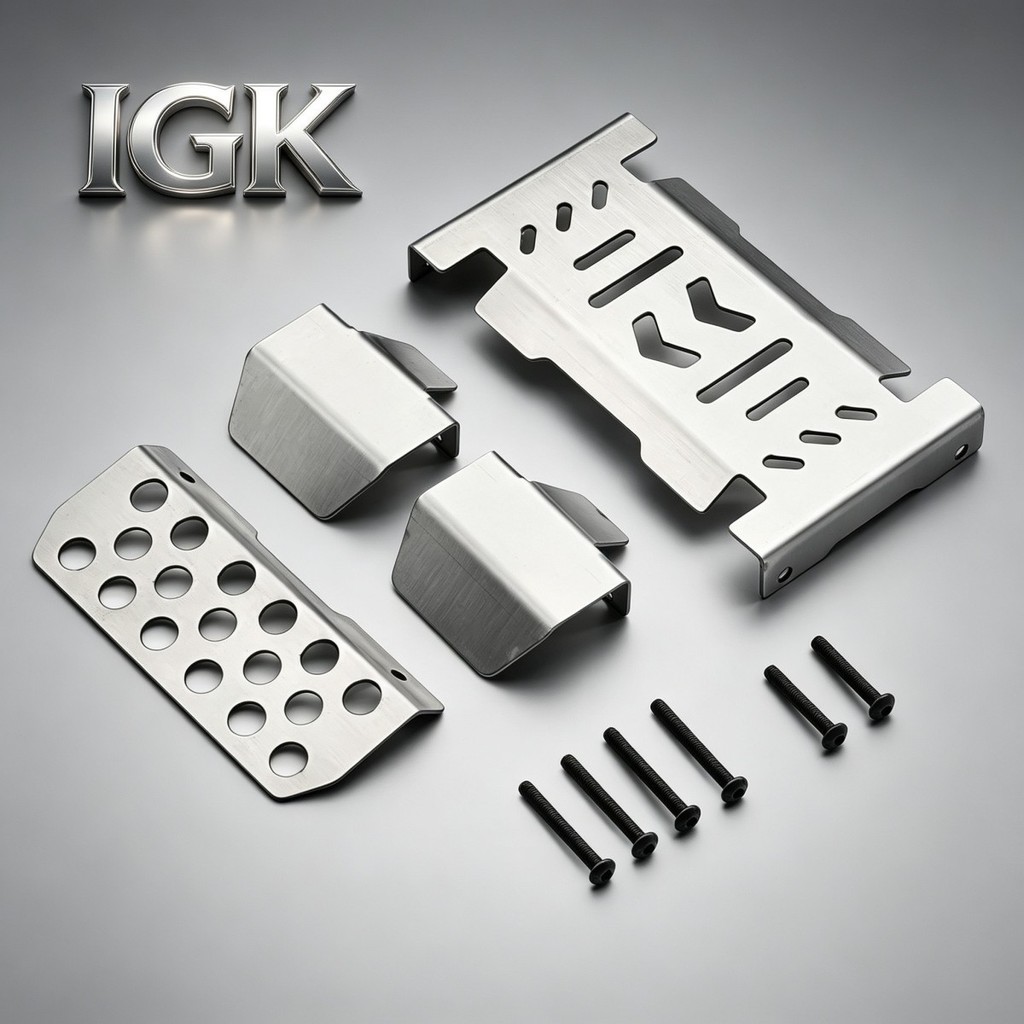 Giáp khung gầm bằng thép không gỉ cho YIKONG 1 / 10 YK4106 / YK4107, Nâng cấp bảo vệ tấm trượt toàn 