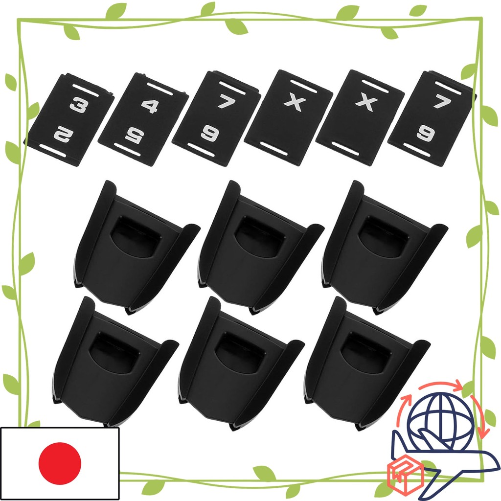 【Direct From Japan】Number tag for golf, made of black ABS material, universal head cover number tag,