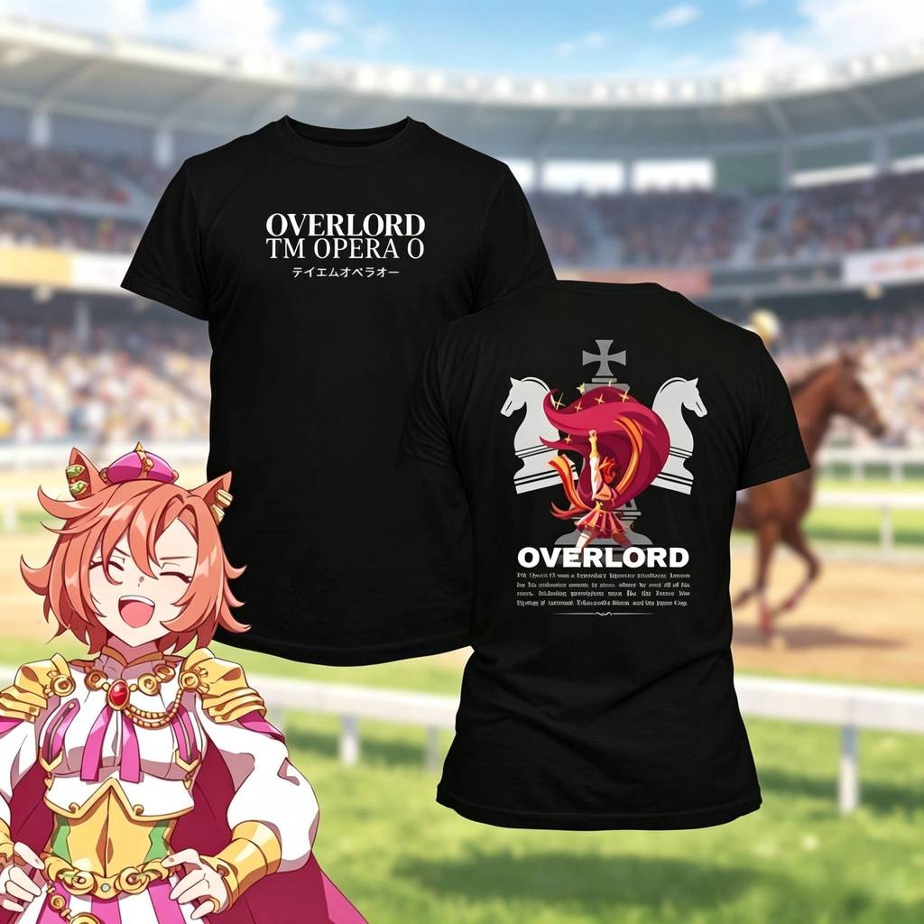 Uma Musume TM Opera O Anime Áo Thun OVERLORD Họa Tiết Cotton 1 Cổ Tròn Tay Ngắn Cho Nam Và Nữ