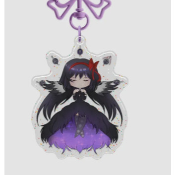 Homura Akemi Epoxy Glitter Acrylic Keychain Mua Decor Shop