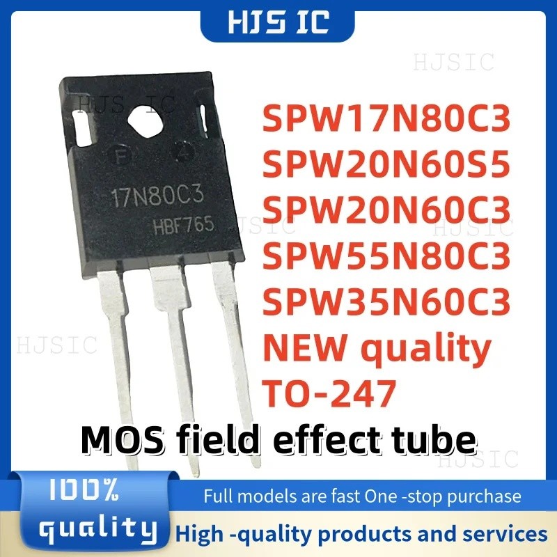 5 CÁI SPW17N80C3 17N80C3 SPW35N60C3 35N60C3 SPW20N60S5 20N60S5 SPW20N60C3 20N60C3 SPW55N80C3 55N80C3