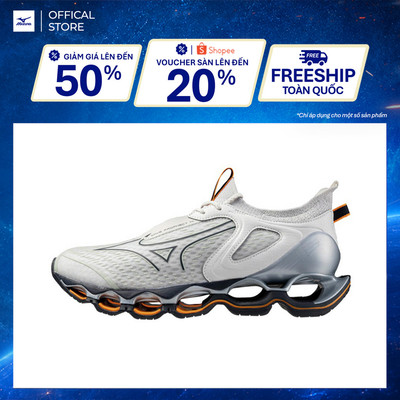 Giày Chạy Bộ Unisex Mizuno Wave Prophecy 14 - Xám Bạc - J1GC255183