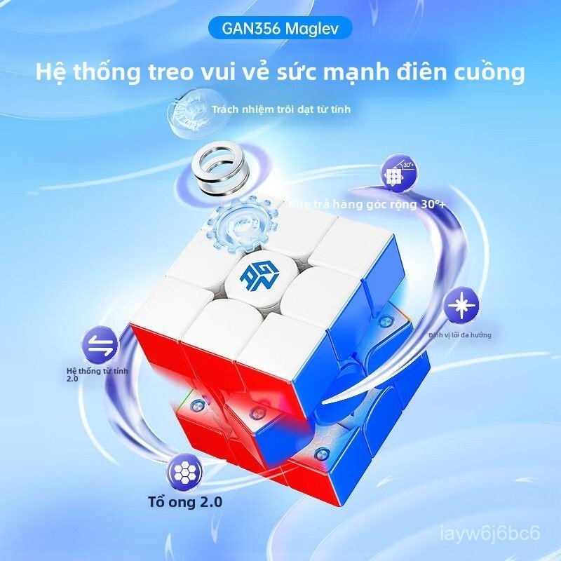 Rubik 3x3 GAN 356 Maglev nam châm đệm từ chính hãng chuyên thi đấu tốc độ mượt mà