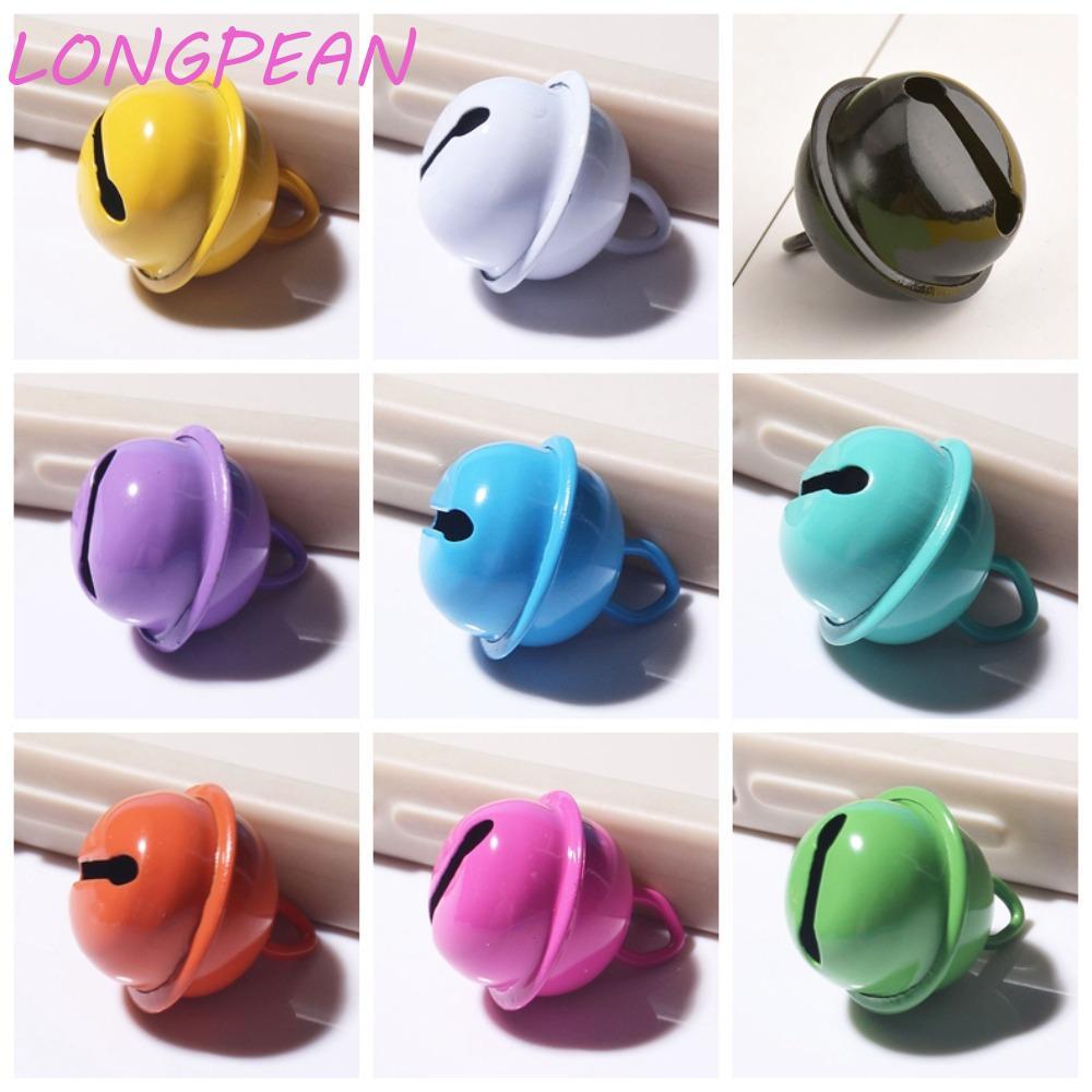 LONGPEAN 5 chiếc Mặt dây chuyền móc khóa chuông đầy màu sắc, Chuông Jingle Bells 18mm Jingle Bells H