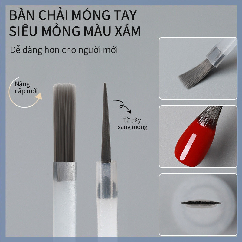 Đầu bàn chải thay thế keo sơn móng tay Bộ bàn chải chuyên nghiệp Cửa hàng làm móng tay không biến dạ