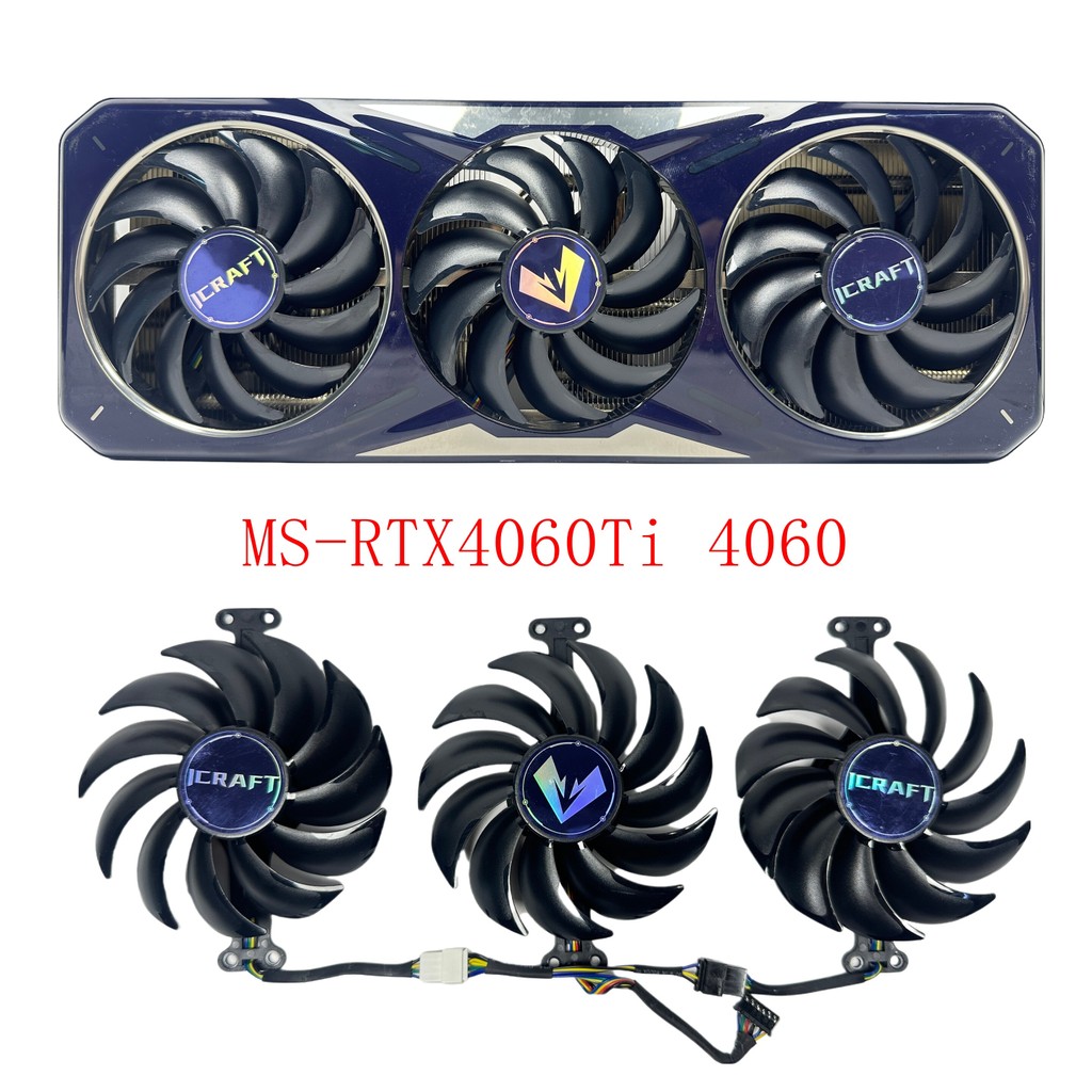 [Quạt làm mát] Mingquan RTX 4060 TI / 4060Ti iCraft OC8G S0 Bộ tản nhiệt Card đồ họa Quạt màu tím ng