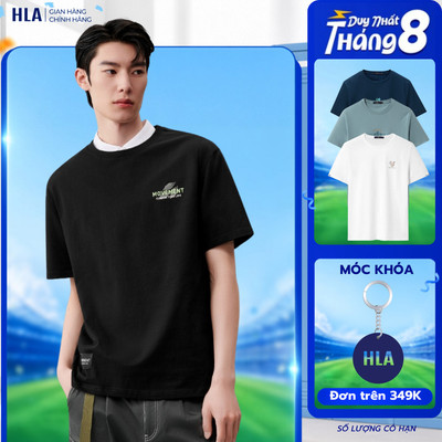 [Mua 2 Giảm 5%_Hỏa Tốc]  Áo thun nam HLA ngắn tay, chất liệu thoáng mát mềm mại, thấm hút mồ hôi