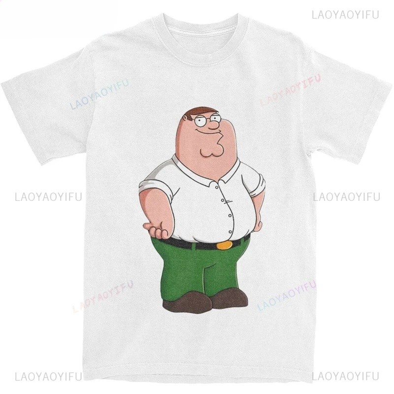 Family Guy Peter Griffin Áo Thun Unisex Cho Nam Nữ - Graphic Cotton Tee Hoạt Hình Dạo Phố Cổ Tròn Ta
