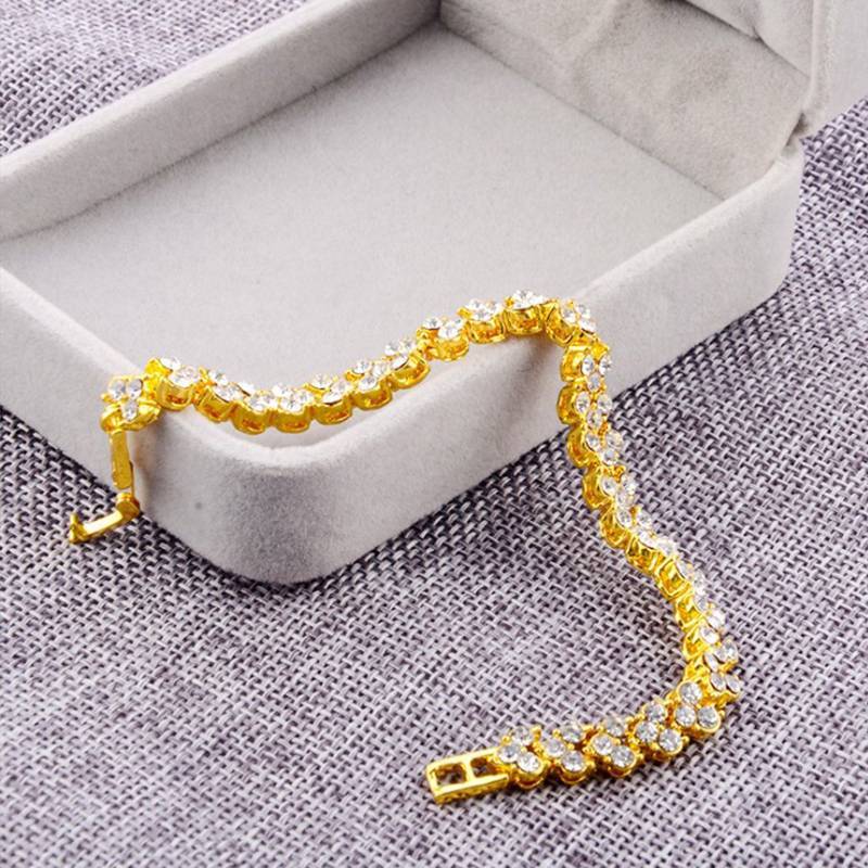 [IVY] Vòng tay pha lê Vòng tay chuỗi vàng từ tính Trang sức nữ Nẹp TỐT