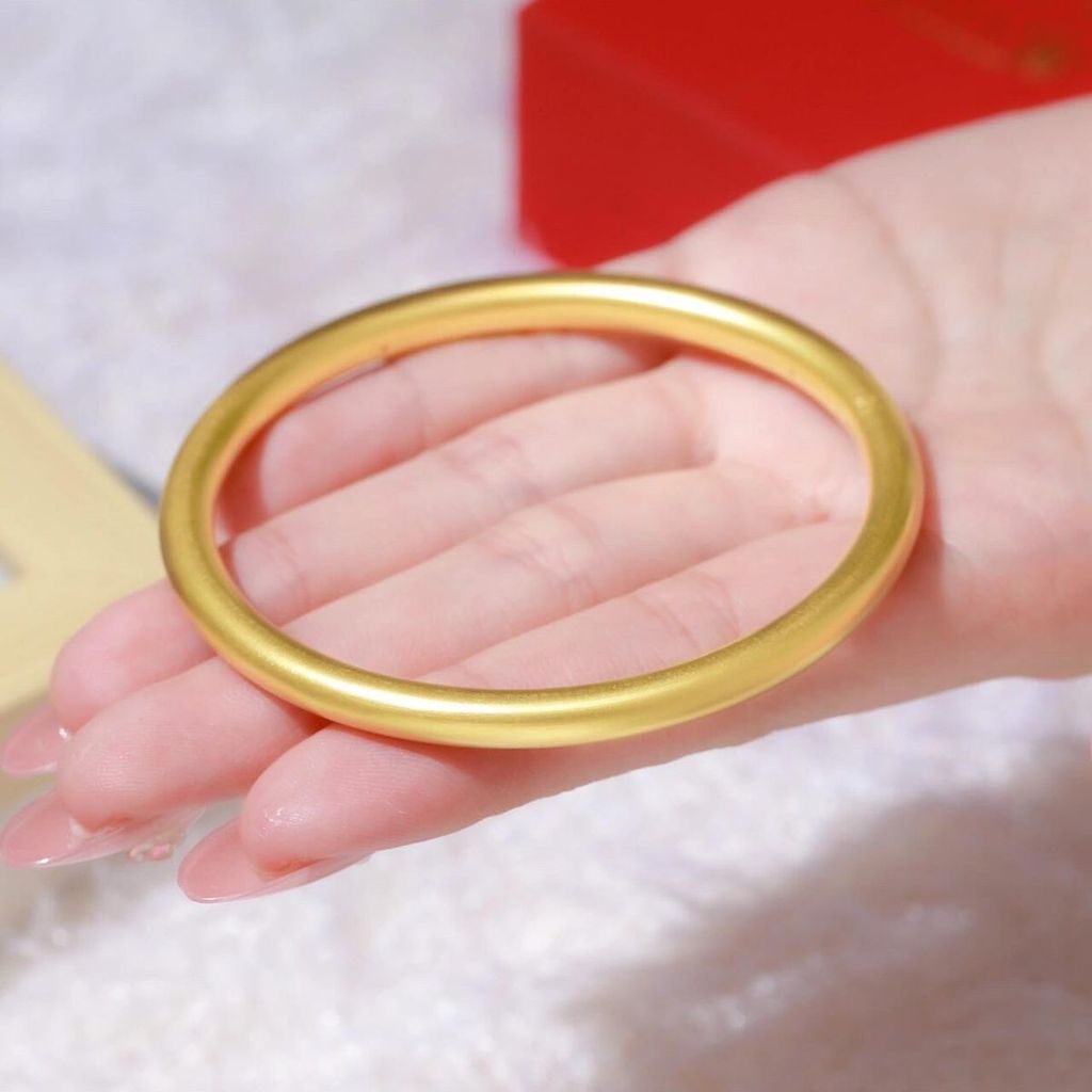 [Giả Cao Việt Nam] Vòng Tay Kế Thừa Vòng Tròn Đồng Bằng Vàng Cát Việt Nam Đám Cưới Trung Quốc Matte 