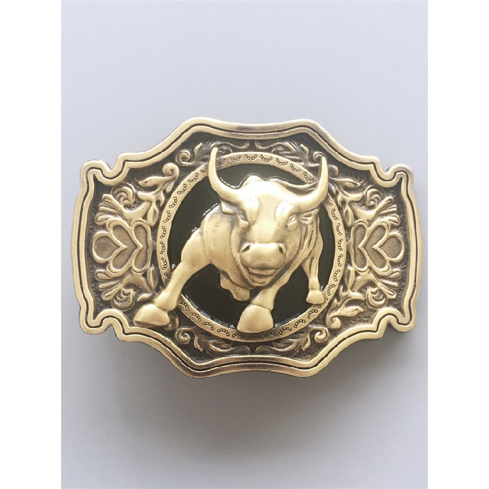 Denim Good Partner Copper Die-Casting Belt Buckle Bison Western Denim Copper Belt Buckle