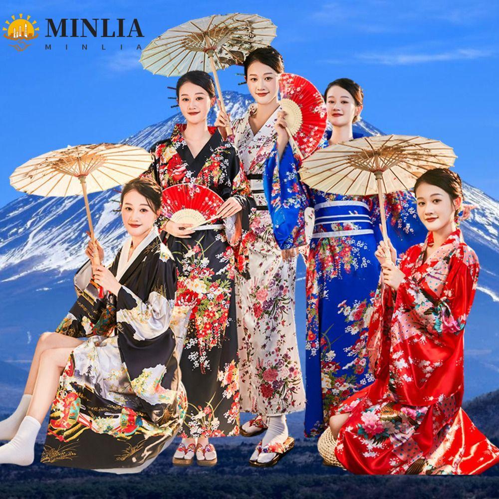 Đầm kimono MINLIA Sakura Girl, Trang phục hóa trang phong cách Nhật Bản kimono truyền thống Nhật Bản