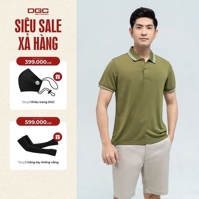 Áo Polo Nam Ngắn Tay DGC Dáng Suông Có Xẻ Sườn, Vải Than Dừa Kháng Khuẩn Thoáng Mát - SAPBC14M