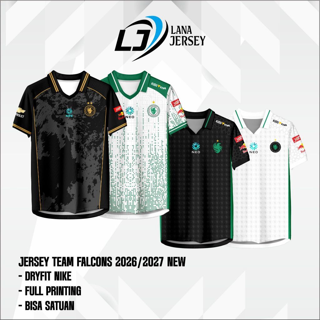 Đội mới nhất Falcons 2026 2027 Jersey Falcons Game MLBB PUBG Valorant Team Áo thun miễn phí Biệt dan