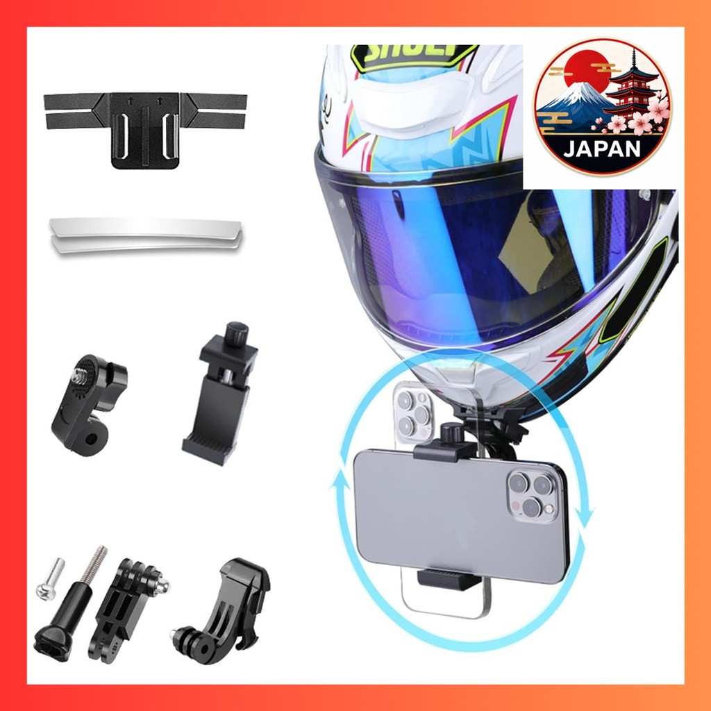 ［Directly from Japan］Wearable Camera Chin Mount, for GoPro Motorcycle Helmet Chin Adhesive Mount Acc