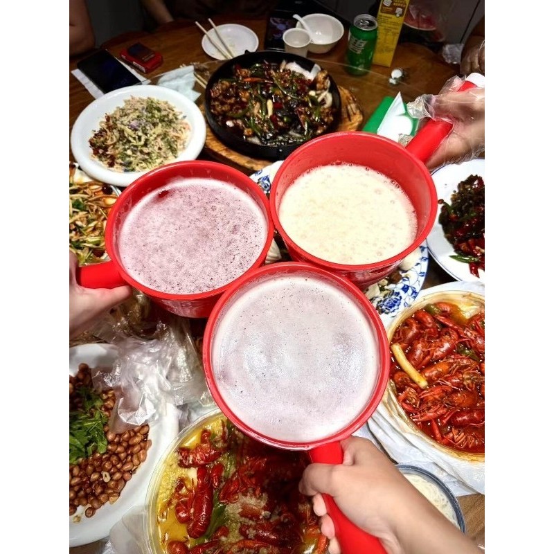Tiệc Gia Đình Nhựa Rượu Ly Quá Khổ Nước Đỏ Muỗng Uống Nước Muỗng Tết Nguyên Đán Tiệc Rượu Ly Bạn Gái