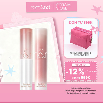 [Rom&nd x KOL][Combo Ve-easy] 2 Son dưỡng màu tint Romand Glasting Melting Balm 3.5g