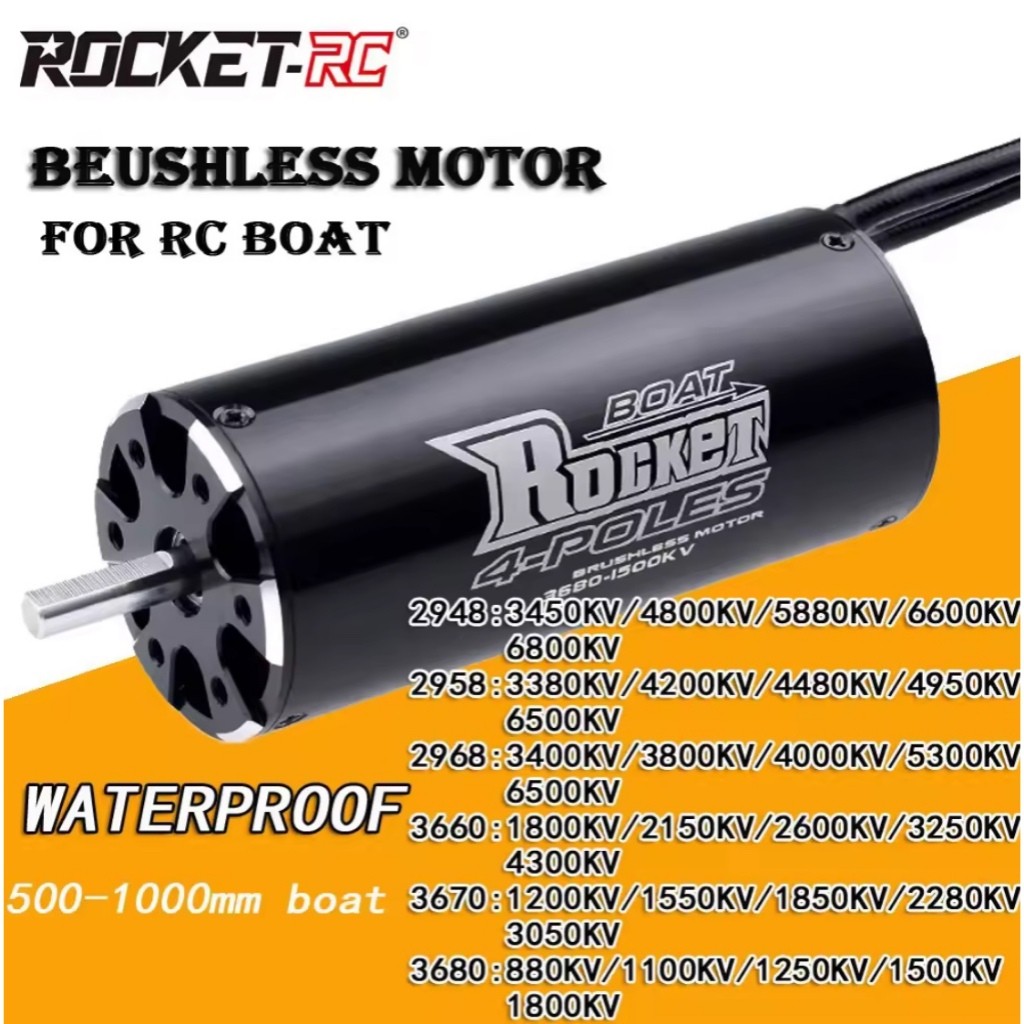 Rocket Brushless Sensored Motor 2968 3400KV/3800kv For 600-800mm RC Boat/ động cơ không chổi than.