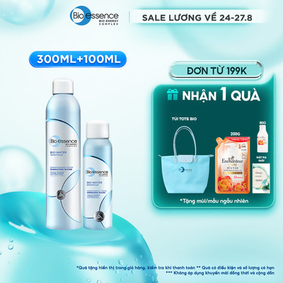 Combo Xịt khoáng dưỡng ẩm Bio-Water Bio-Essence Water Energizing Water (Xịt khoáng 300ml + Xịt khoáng 100ml)