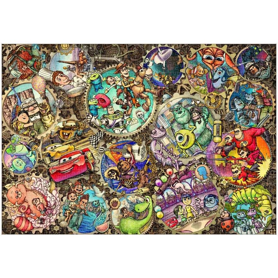 Tenyo Made in Japan 1000 Piece Jigsaw Puzzle Disney Pixar Characters Gear World (51x73.5cm) D-1000-8