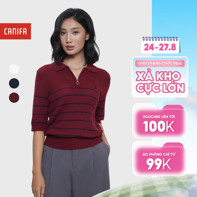 Áo len nữ cổ polo CANIFA 6TE25W007