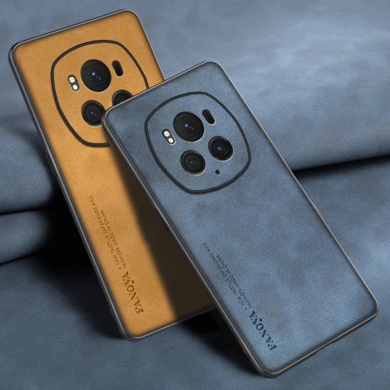 Ốp Da PU Sang Trọng Cho Honor Magic 6 Pro Ốp Lưng Bảo Vệ Mờ Ốp Điện Thoại Silicon Cho Honor Magic 6 