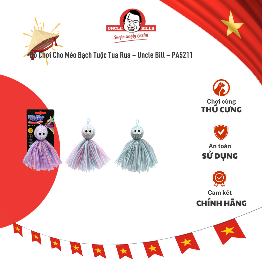 Đồ Chơi Cho Mèo Bạch Tuộc Tua Rua – Uncle Bill – PA5211