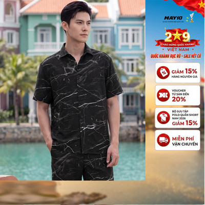 Bộ quần áo lanh nam May 10 mã 060126245ON 4