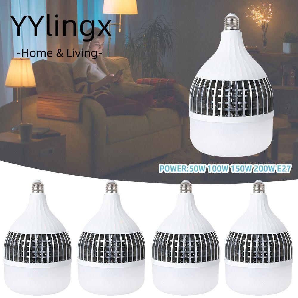 Đèn siêu sáng YYLINGX, Bóng đèn LED E27 Đế điện áp 220V E27, Kích thước lớn di động Đèn LED công suấ