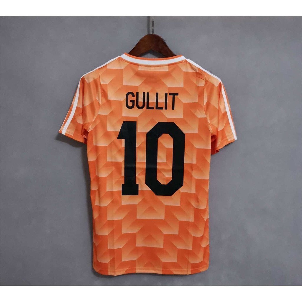 1988 Áo bóng đá sân nhà tùy chỉnh chất lượng cao Hà Lan GULLIT VAN BASTEN SSS + BCIY