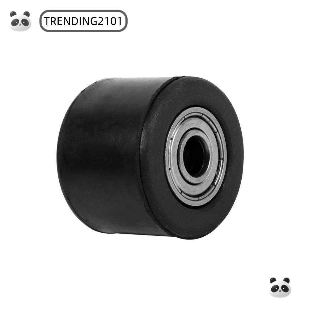 Ròng rọc hướng dẫn dây chuyền TRENDING, Cao su & Sắt Dây xích đen căng, Vòng bi 6900Z bền bỉ 10mm Vò
