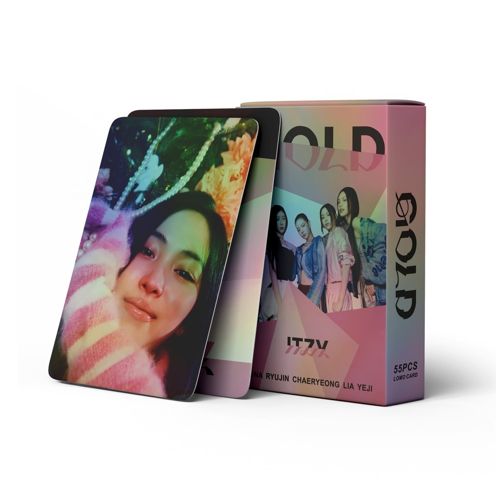 55 ITZY ITZY Laser GOLD Photocard LIA YU Star KPOP Hàng hóa LOMO Photocard