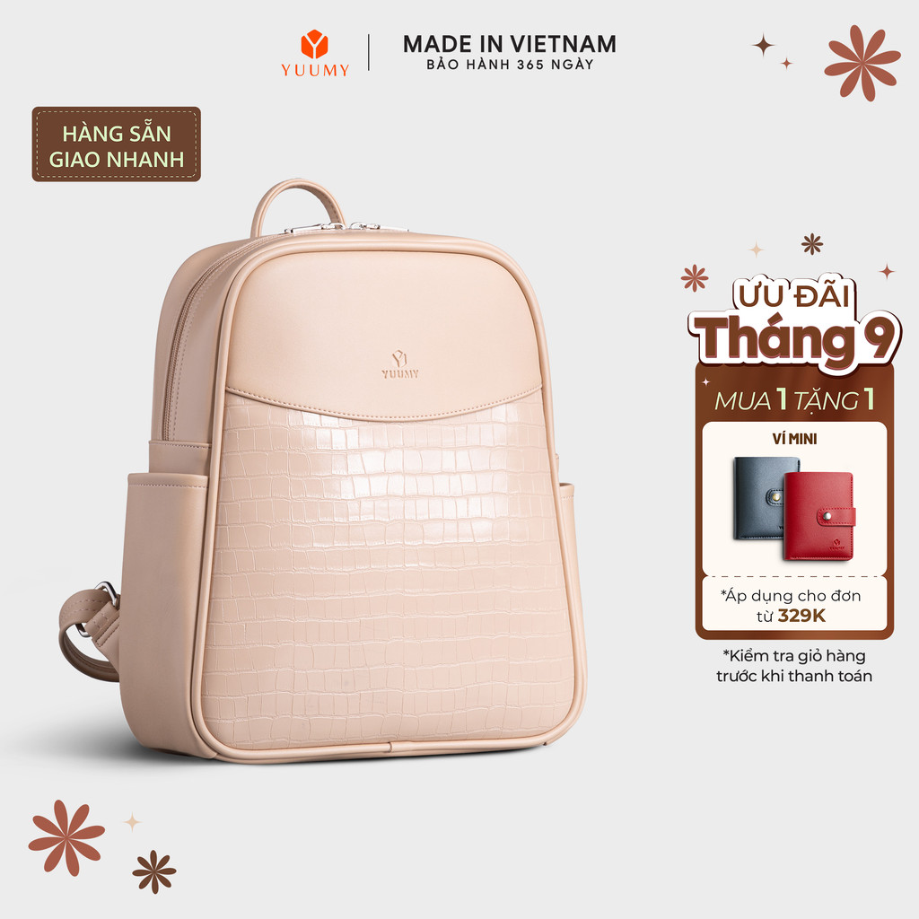Balo Yuumy (Thời trang nữ tiện lợi cỡ trung - Balo da Seasand YBA69) Bagsmart