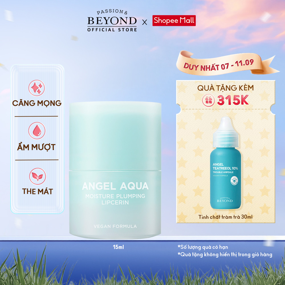 [Beyond Official]Son dưỡng môi thuần chay Beyond Angel Aqua Moisture Plumping Lipcerin 15ml