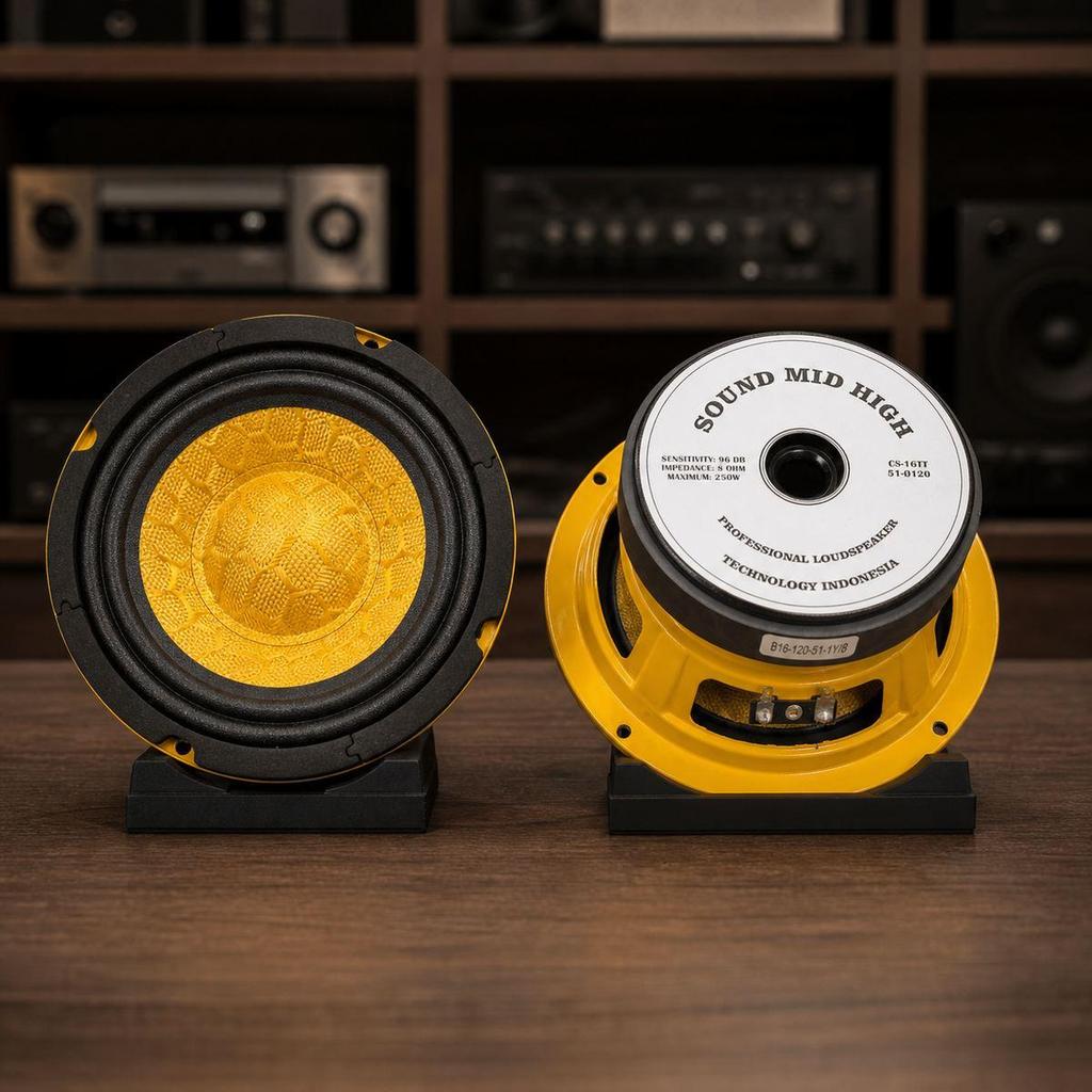 CỦ LOA BASS RỜI 16CM COIL 51 TỪ 120 ( GIÁ 1 CÁI) GÂN VẢI MÀN SỢI THUỶ TINH