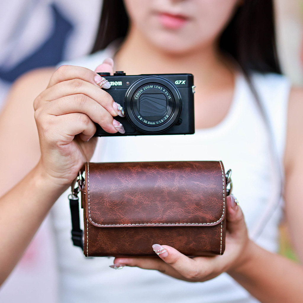 Yitao Thích Hợp Cho Túi Máy Ảnh Canon G7X3 g7x2 Vỏ Bảo Vệ Retro Camera G9X SX740 730 Bao Da