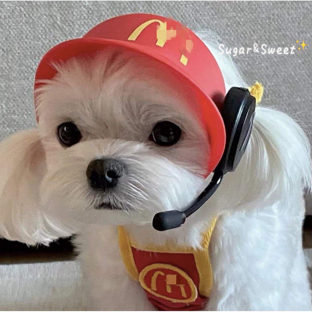 Meow Dang 's Dog Hat Cat Meow Dang 's Pet Toy Hat Hat Micro Walkie-Talkie Club Hat