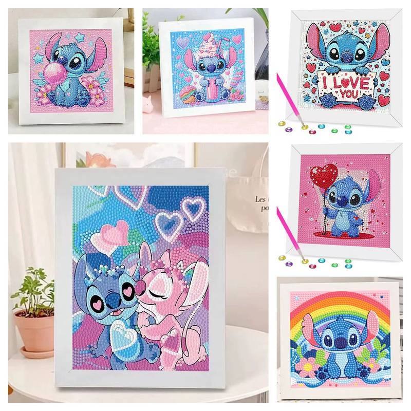 New Cute Stitch Diamond Painting DIY Handmade Set Multi-Style Optional Children's Educational Sticke